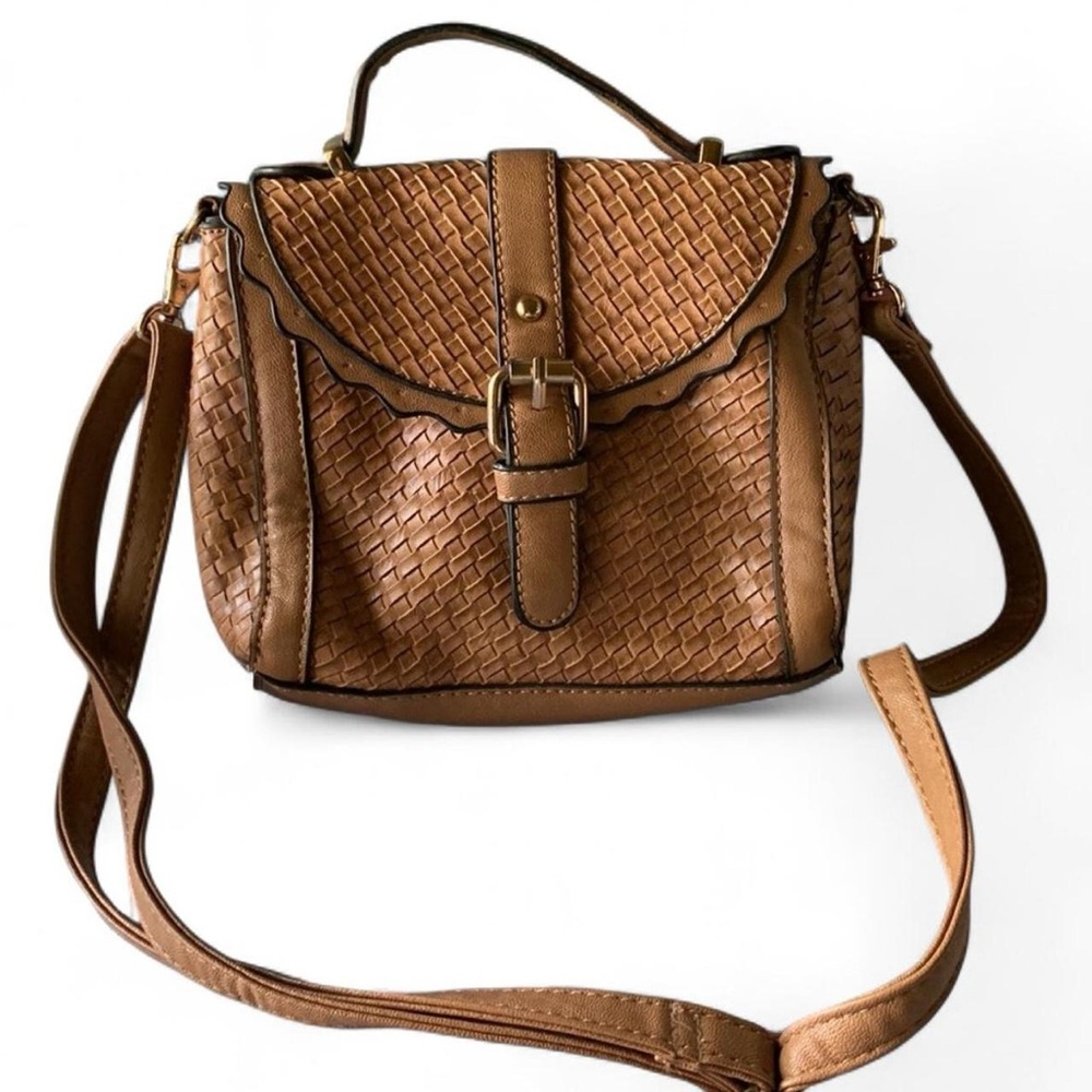 Mellow World weave mini satchel crossbody bag vegan leather